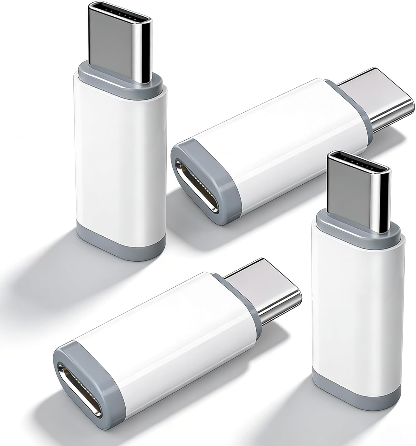 Detalle de 4 Pack iPhone Lightning to USB‑C Adapter (Lightning Female to Type‑C Male) for Charging & Data Sync