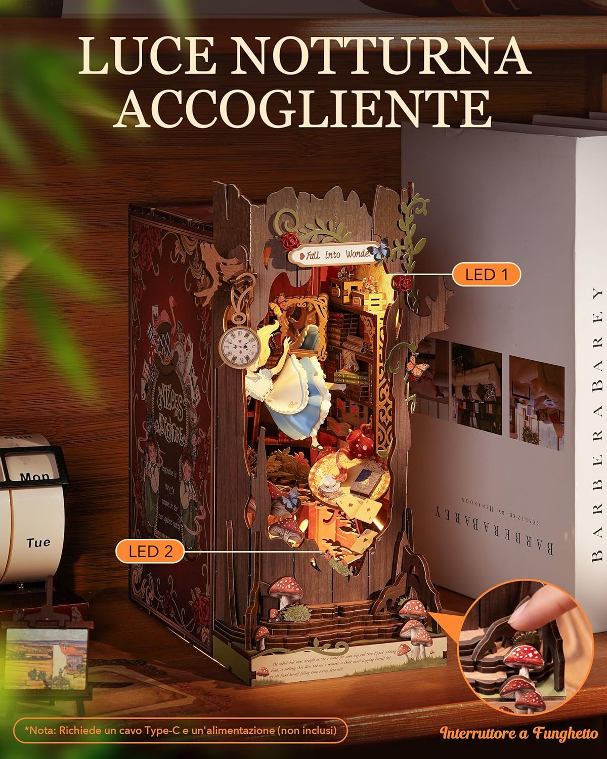 Detalle 2 de Rolife Fall into Wonder Book Nook kit 🧩