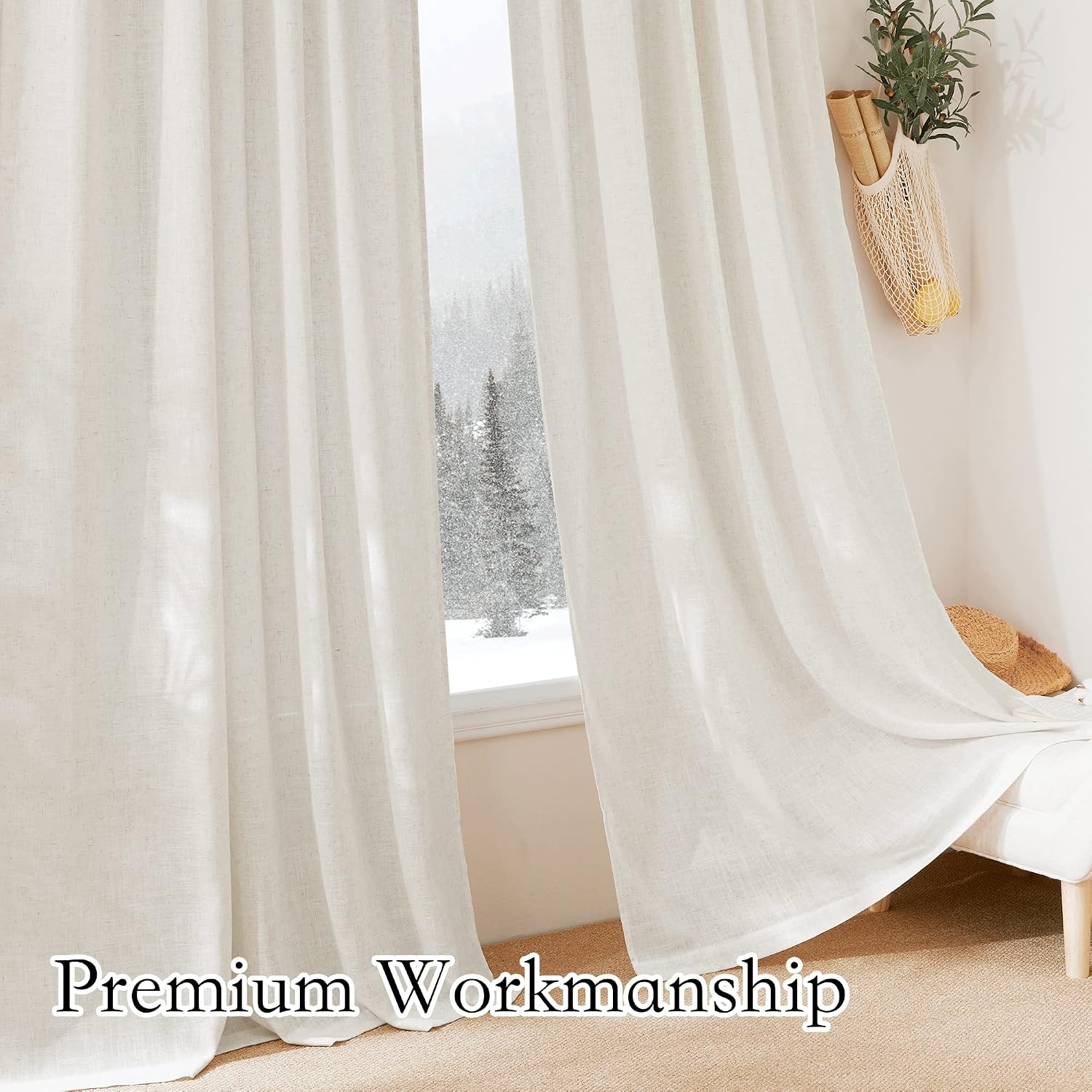 Thumbnail 5 de RYB HOME 52" x 108" Linen Curtains