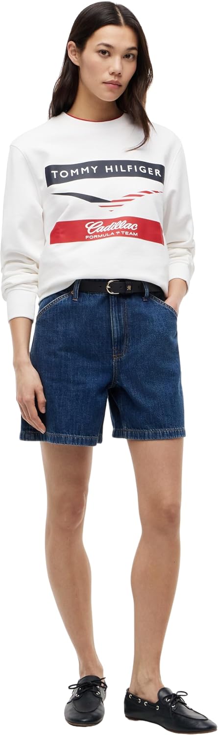 Detalle de Tommy Hilfiger Unisexe Sweatshirt TH X Cadillac F1 Chevron – coton