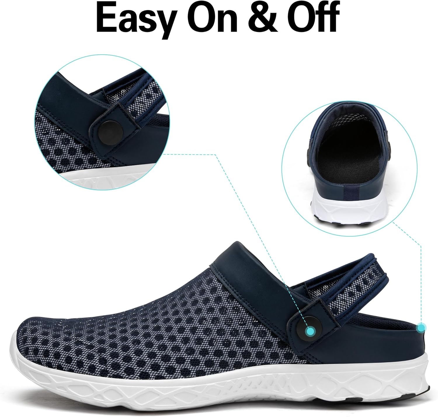 Thumbnail 6 de SAGUARO Unisex Clogs für den Sommer – leichte Hausschuhe/Gartenschuhe in Deep Blau