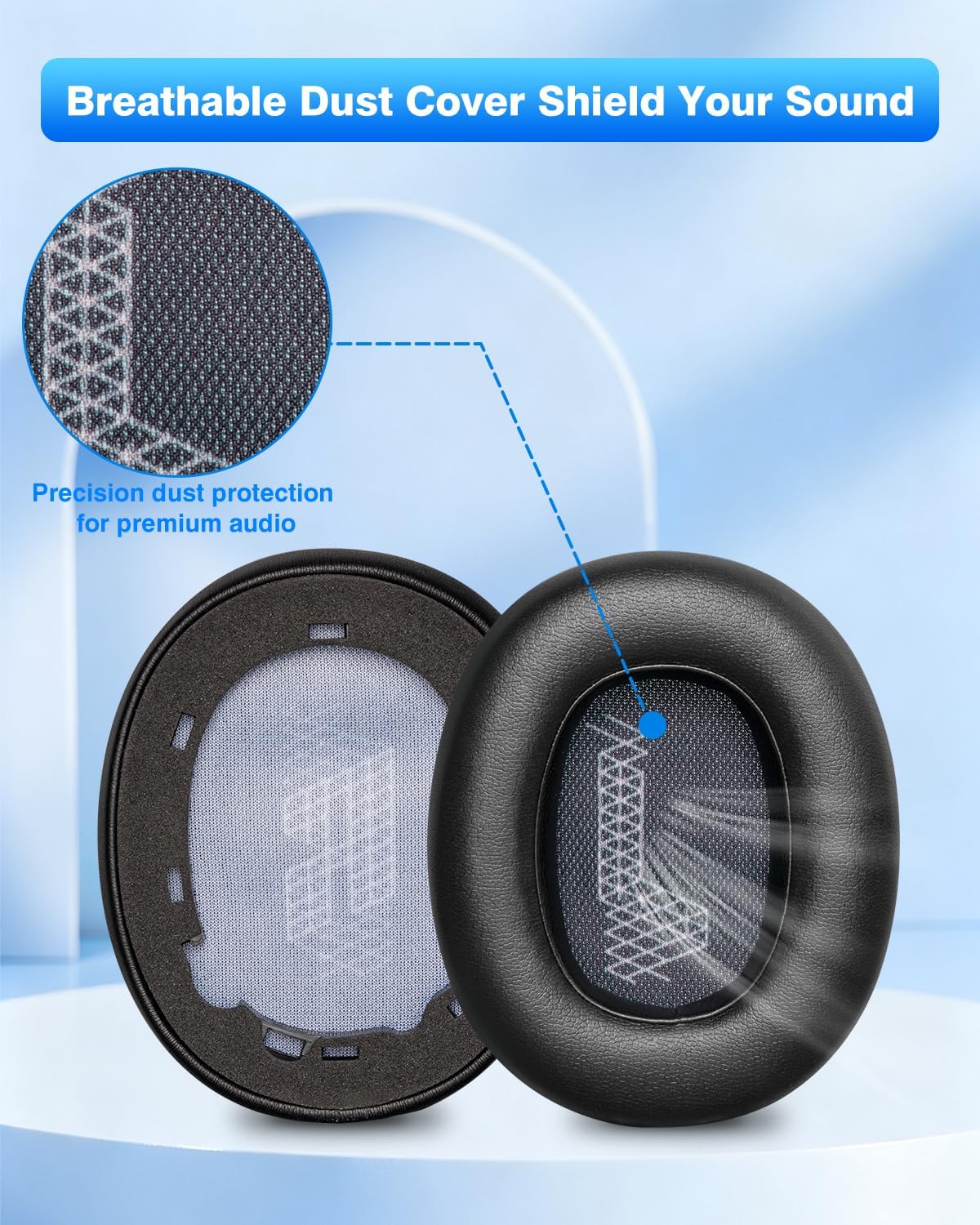 Detalle de Link Dream Coussinets Mousse pour JBL E65 / Live 650 / Duet NC — confort amélioré et isolation