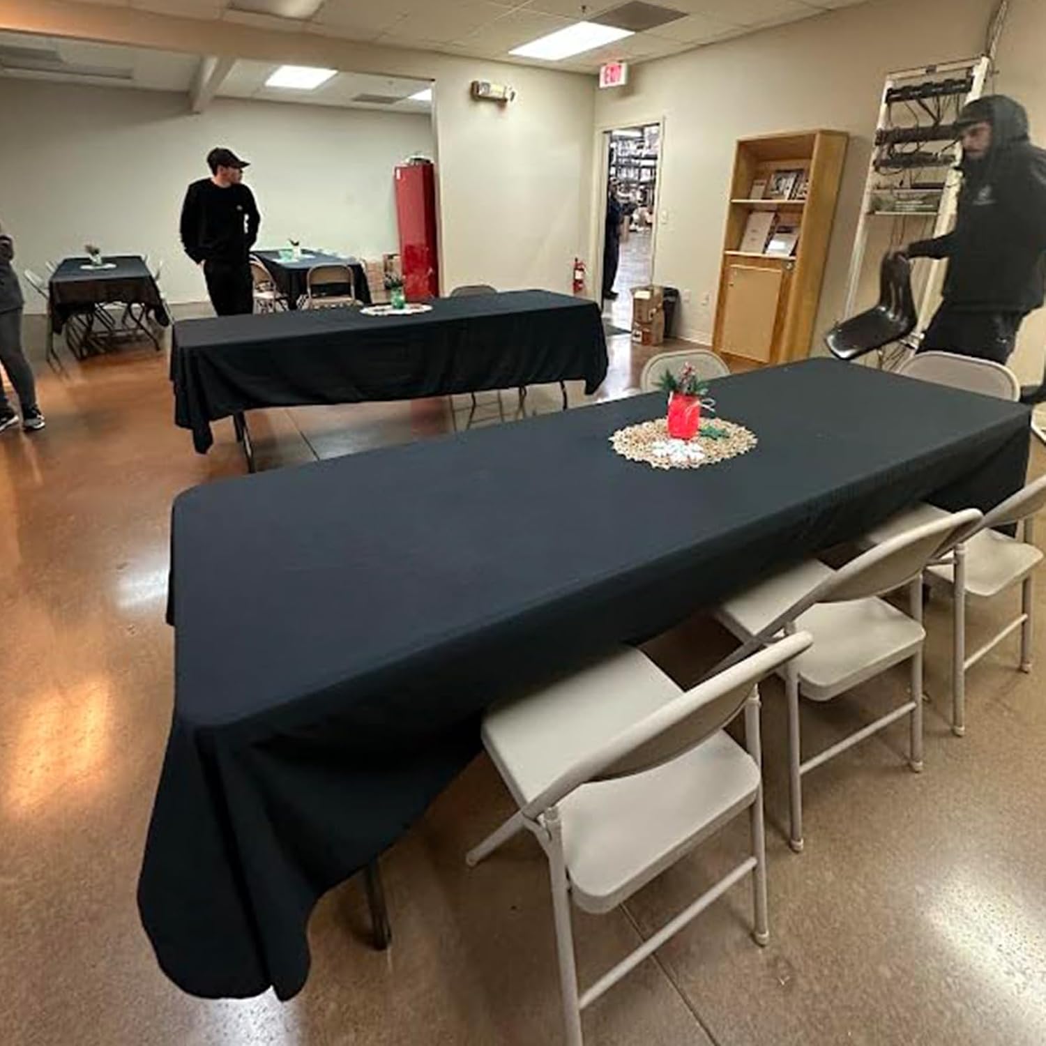 Detalle de 10-Pack Black 60x126 Inch Tablecloths for 8-Foot Rectangular Tables