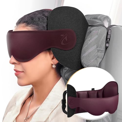 Detalle de Bonairest almohada de viaje cervical con ajuste de 54 a 77 cm y antifaz 3D