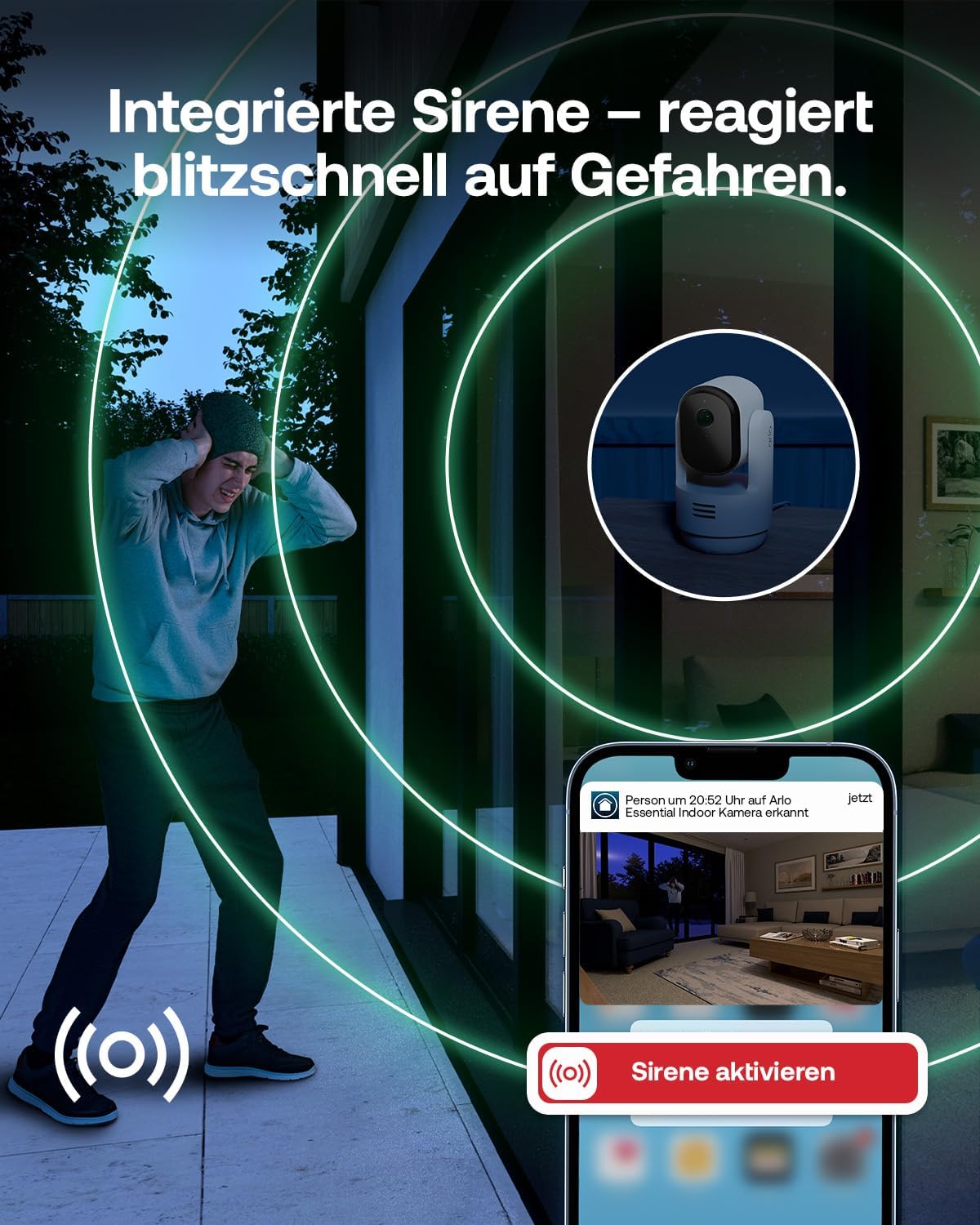 Thumbnail 4 de Arlo Indoor 3 HD PTZ Überwachungskamera Set – 2er Pack, 360° schwenkbar, 2-Wege-Audio, kabelgebunden