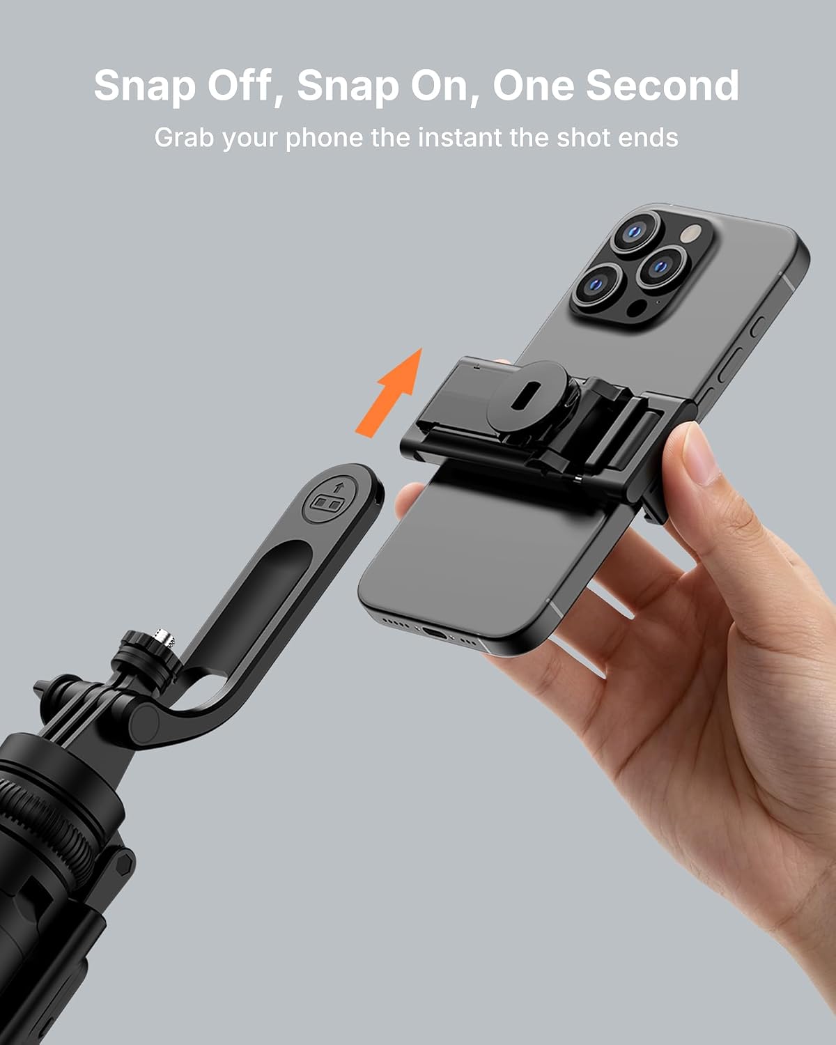 Detalle 2 de Vlogara C18 71-Inch Phone Tripod with Remote and Anti-Slip Quadrapod Base