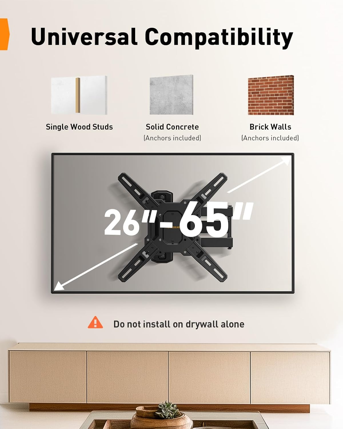Detalle 2 de Perlegear PGMF3 TV Mount 82 lbs