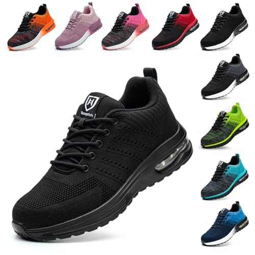Detalle de Baofular Safety Trainers – Steel Toe, Lightweight & Breathable Work Trainers (Men/Women, UK 7)