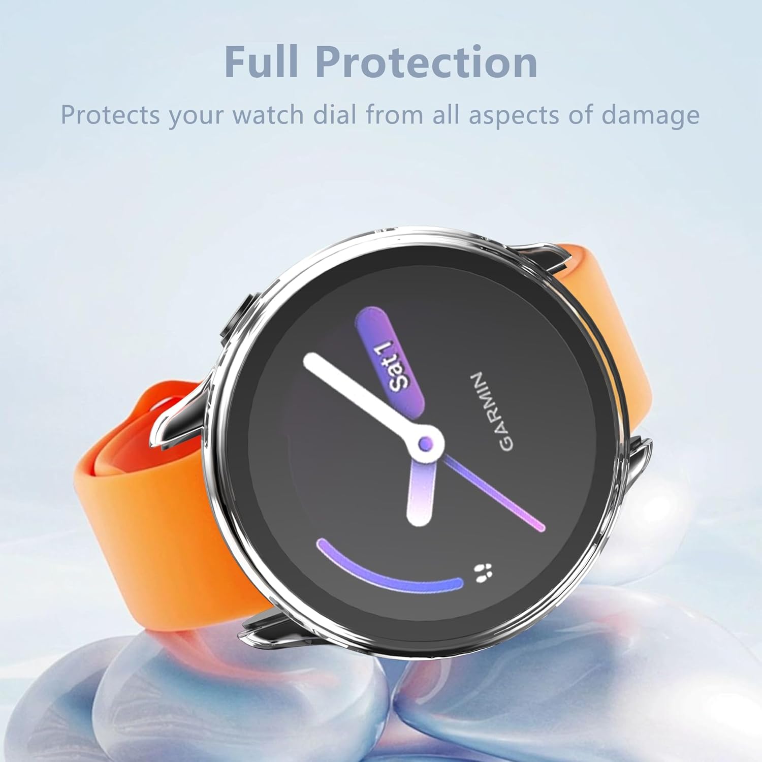 Thumbnail 1 de AOKUMA 2 Pack for Garmin vivoactive 6: 9H Glass Screen Protector with Black Bezel Case