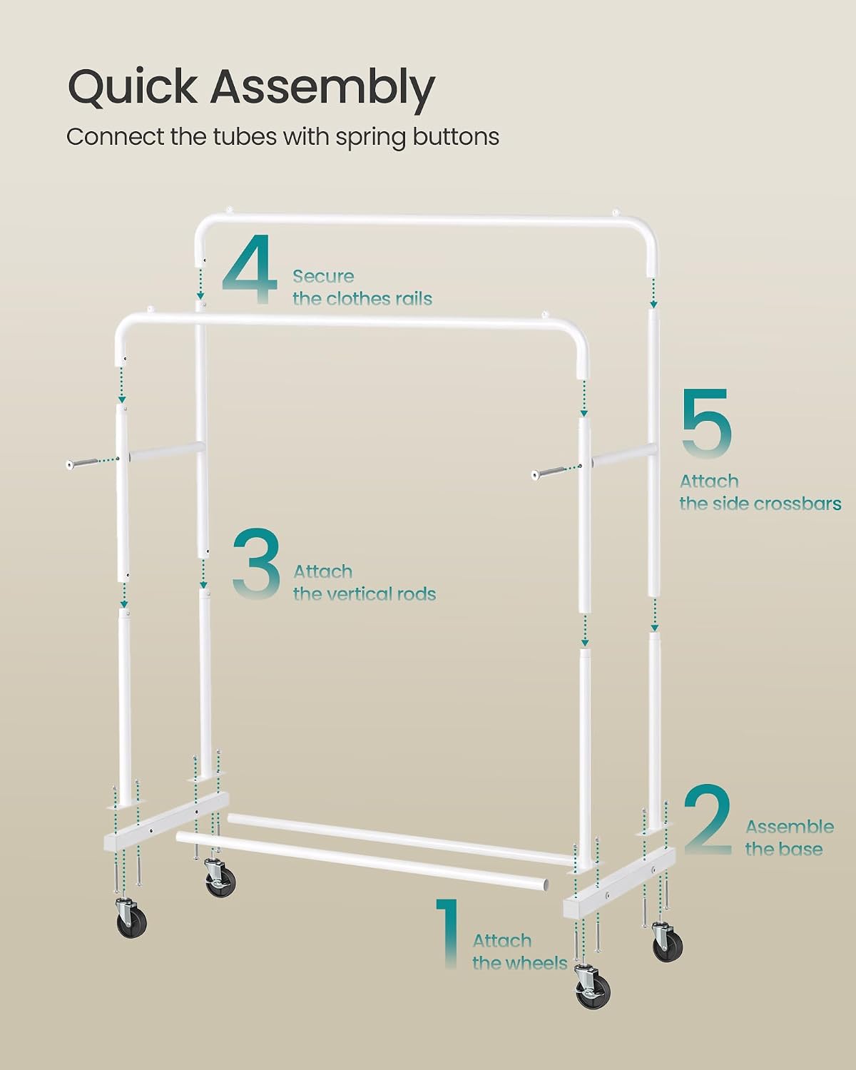 Thumbnail 5 de SONGMICS HSR017WG01 clothes rack 90 kg