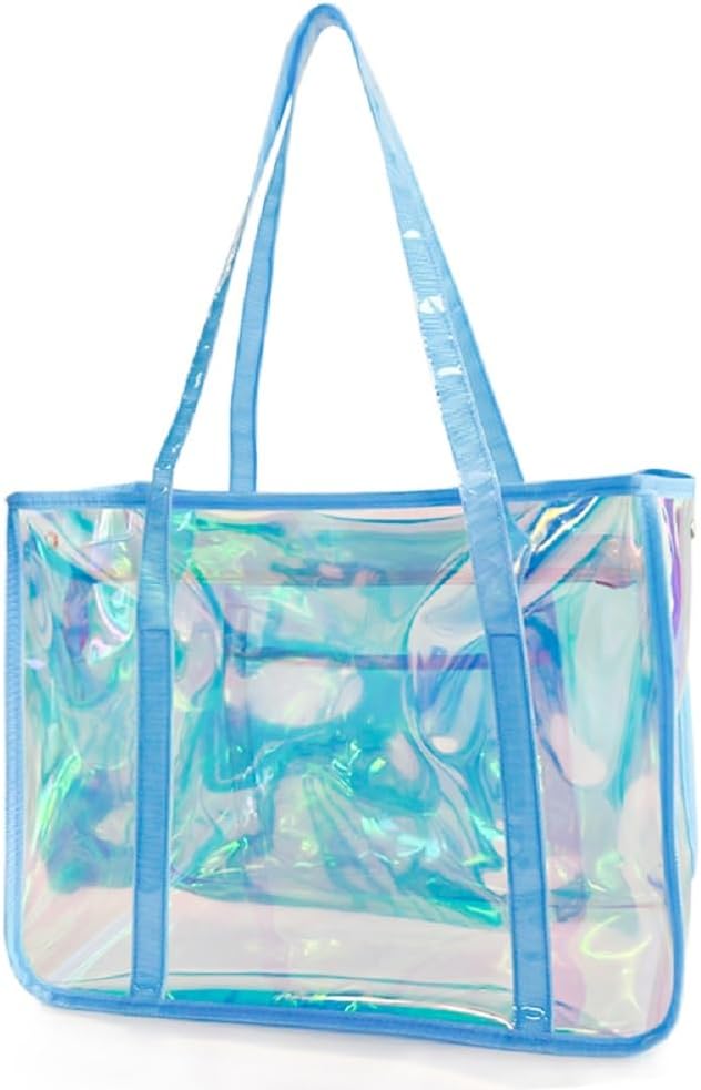 Thumbnail 6 de TotePrint Mode Frau Tasche – transparente holographische Strandtasche aus TPU (35 × 27 × 15 cm)