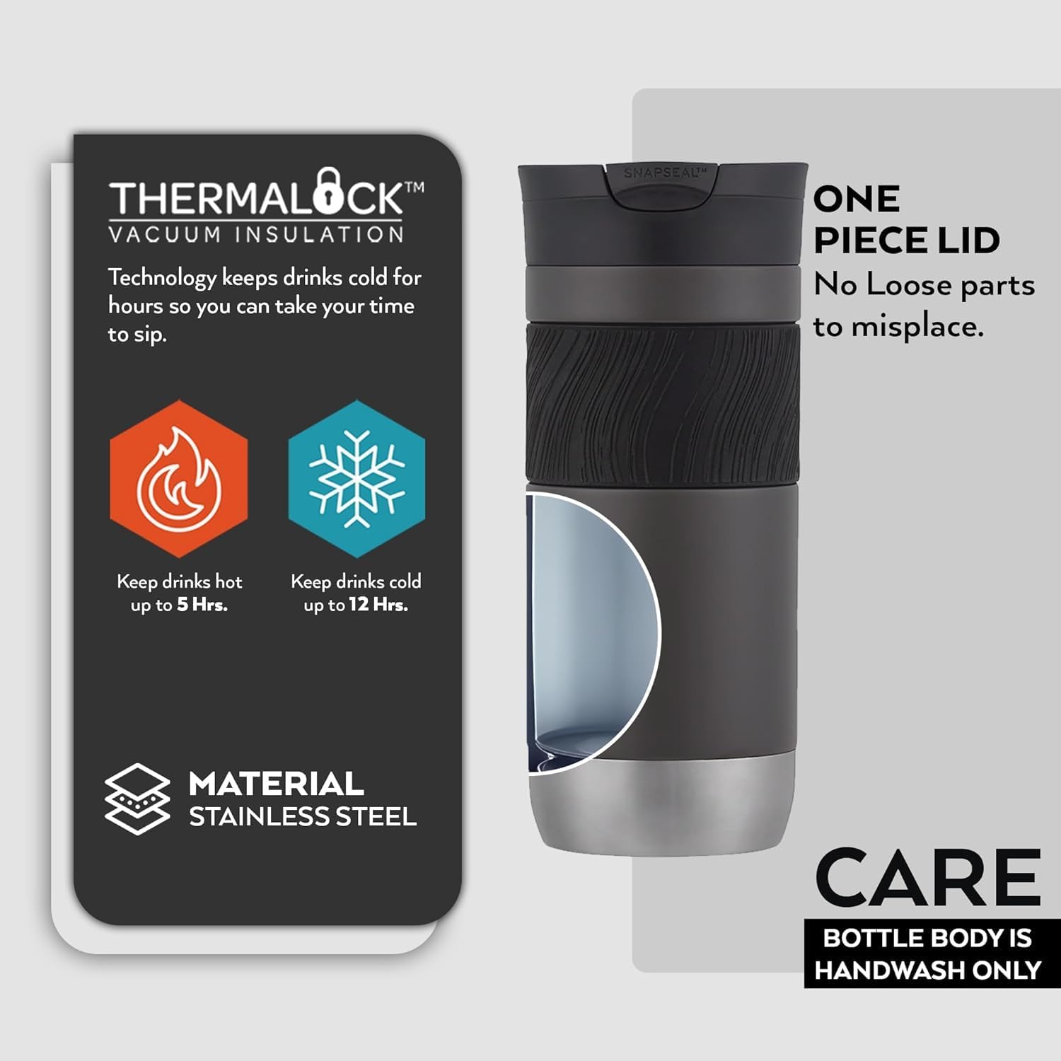 Thumbnail 5 de Byron 2.0 SNAPSEAL Travel Mug, 470 ml