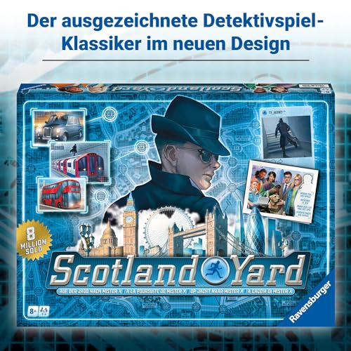 Detalle de Ravensburger Scotland Yard – Familienspiel für 2–6 Spieler, ab 8 Jahren (27515)