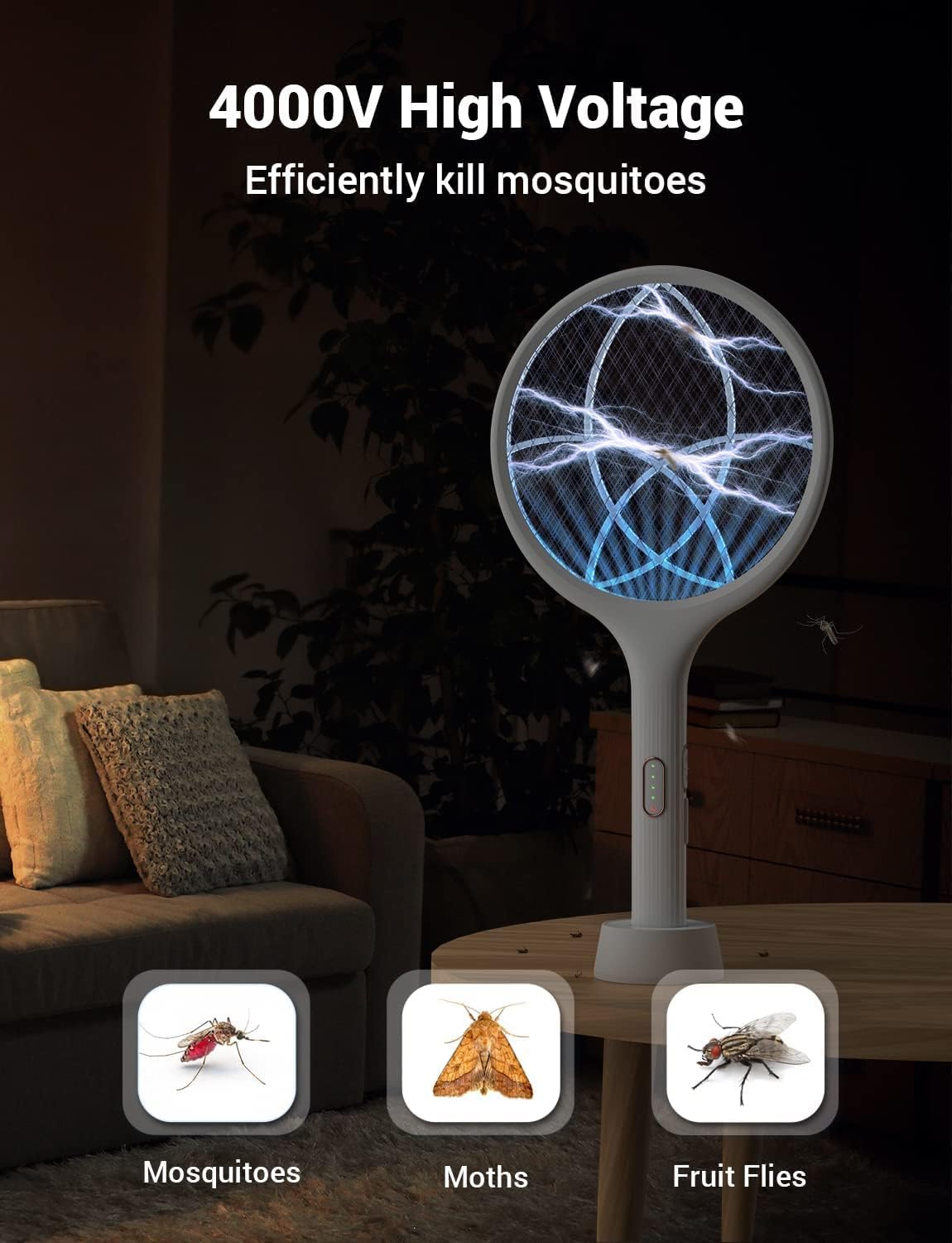 Detalle 2 de YISSVIC Electric Fly Swatter 1500 mAh