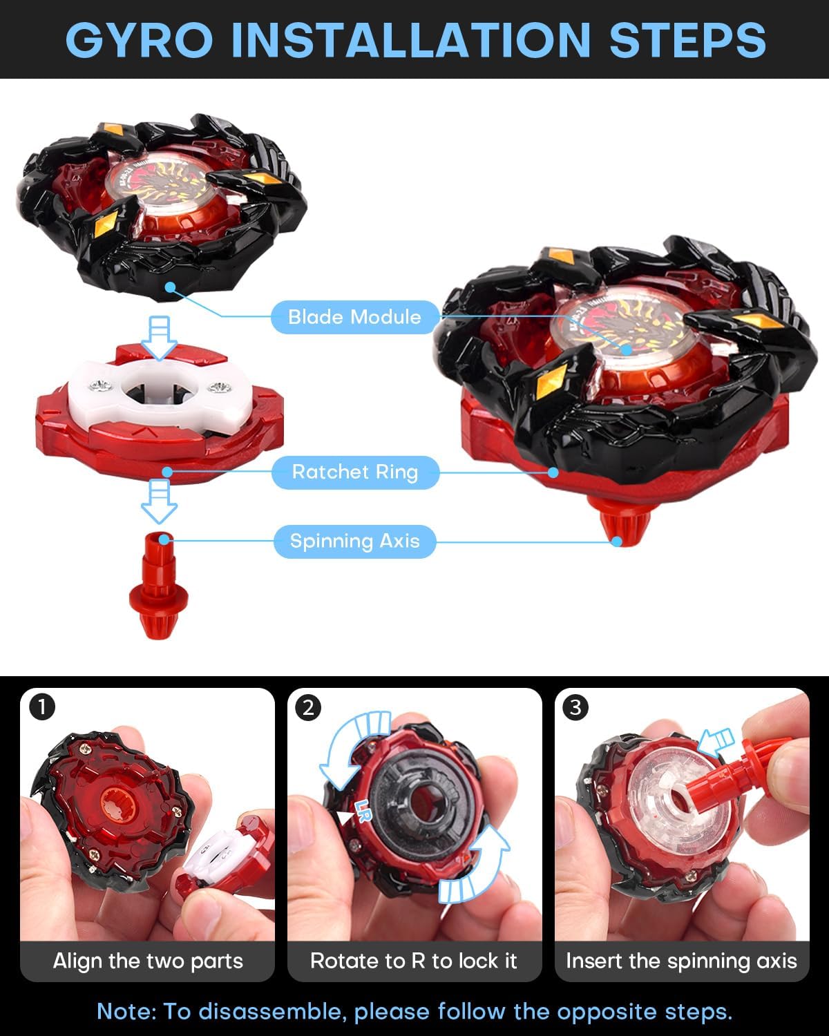 Detalle de DEZAWRTY X Battle Set with Stadium – 6 Spinning Tops, 2 Launchers & Arena
