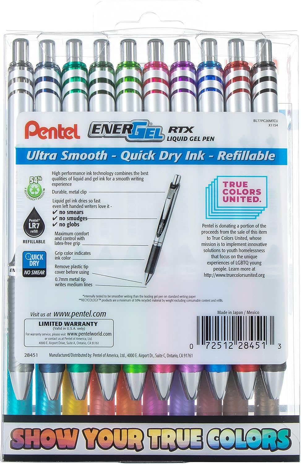 Detalle de Pentel Gel Pens 0.7 mm