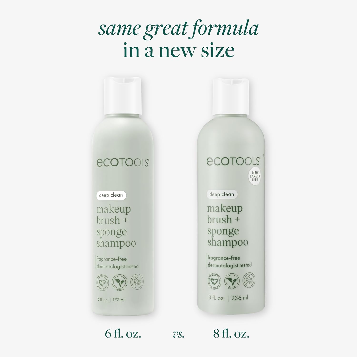 Thumbnail 1 de EcoTools Makeup Brush + Sponge Shampoo 8 fl. oz