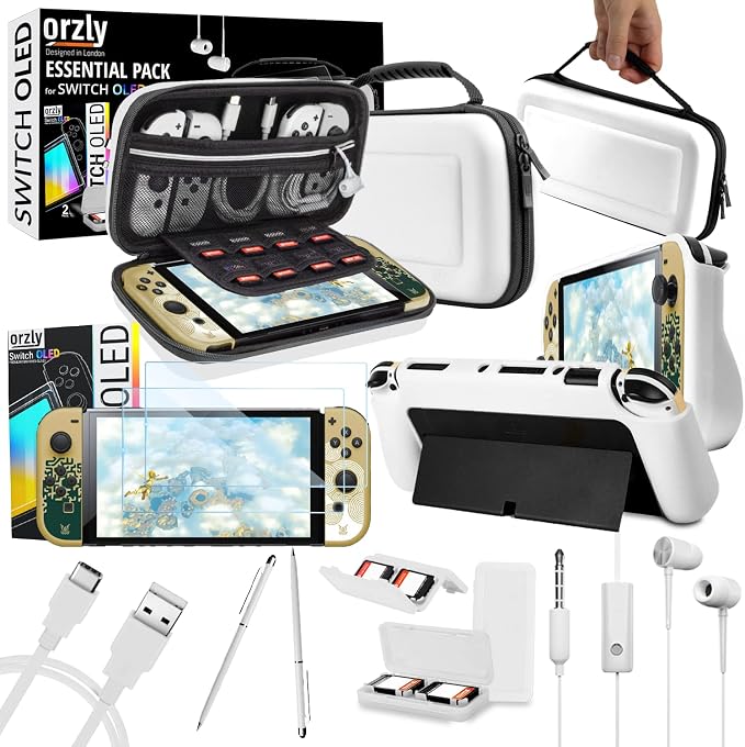 Imagen de Kit Orzly para Nintendo Switch OLED 🎮 Completo y Protectores en OfertitasTOP