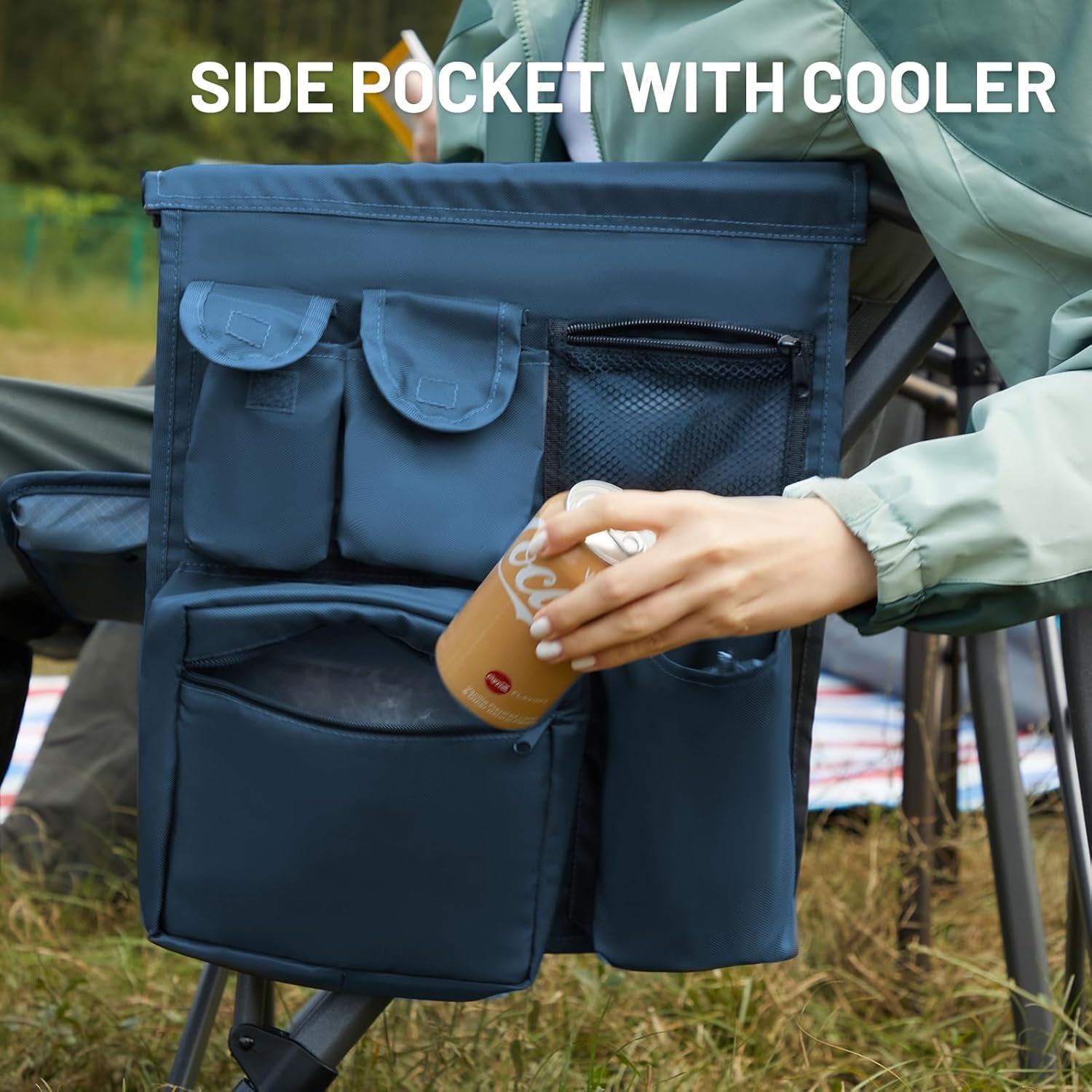 Detalle de TIMBER RIDGE Folding Camping Chair 500 lb Capacity