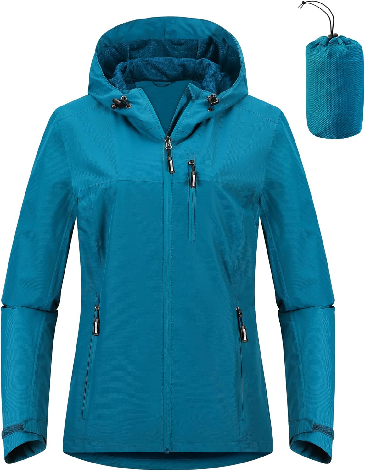 Detalle 2 de Outdoor Ventures Damen Regenjacke 10000MM – wasserdicht, atmungsaktiv, leicht gefüttert