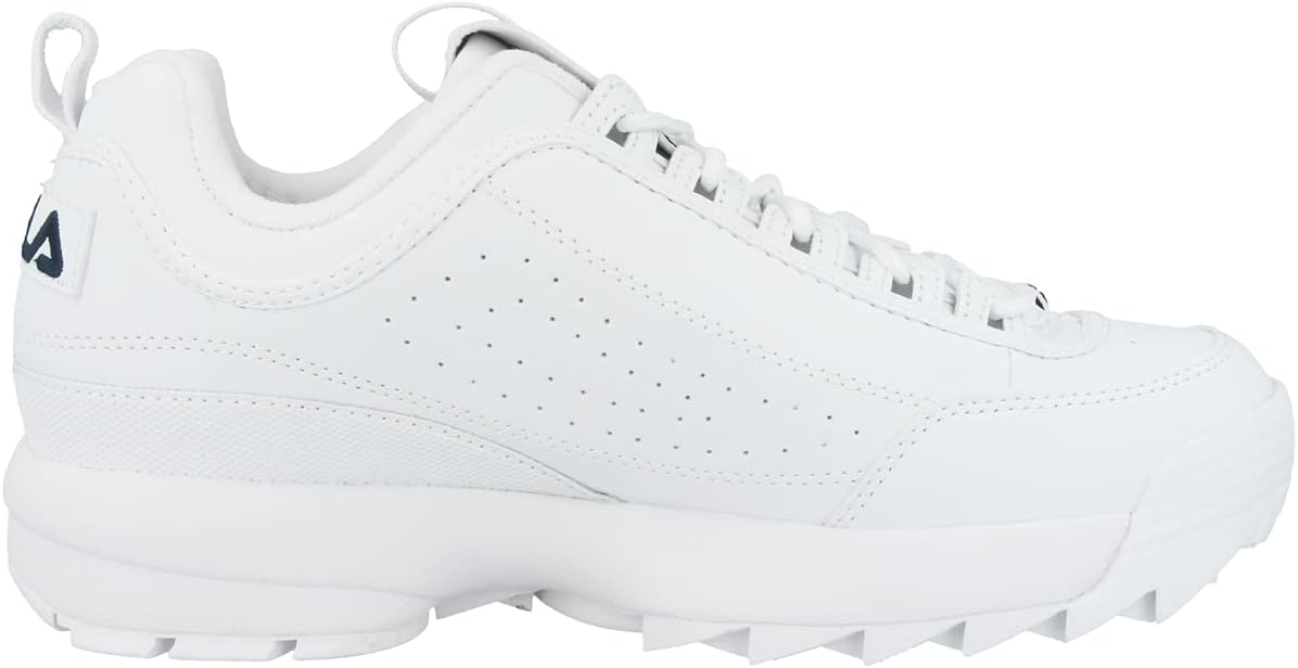 Detalle de FILA Disruptor II 1FM00139-125 Men's Trainers, White, UK 9