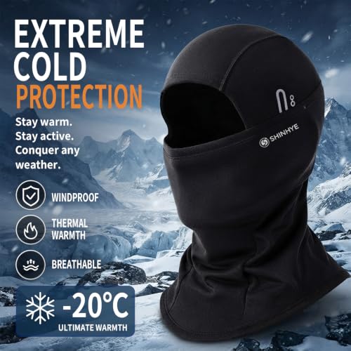 Detalle de ShinHye Balaclava for Men and Women – Windproof Ski Mask (Black)