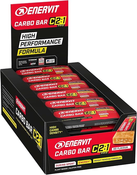 Detalle de Enervit Carbo Bar C2:1PRO Sin Sabor 🍫 Barritas Energéticas, 30g