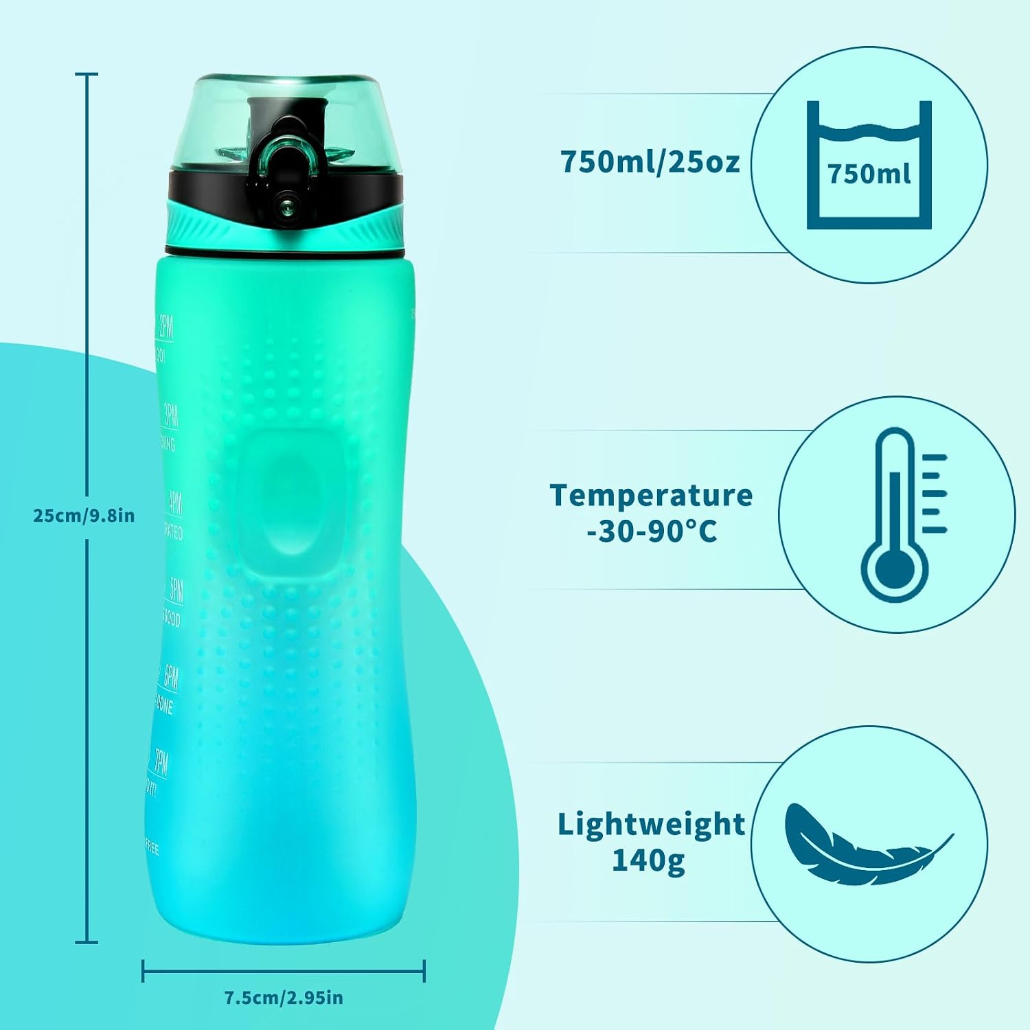 Thumbnail 4 de Binudum Motivations Trinkflasche 750 ml BPA frei