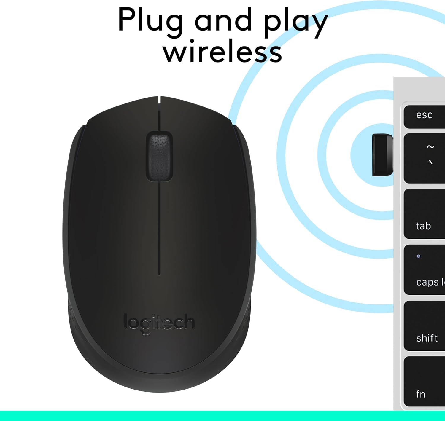 Thumbnail 6 de Logitech M171 Wireless Mouse (2.4 GHz, USB mini receiver) for PC, Mac & Laptop in Black