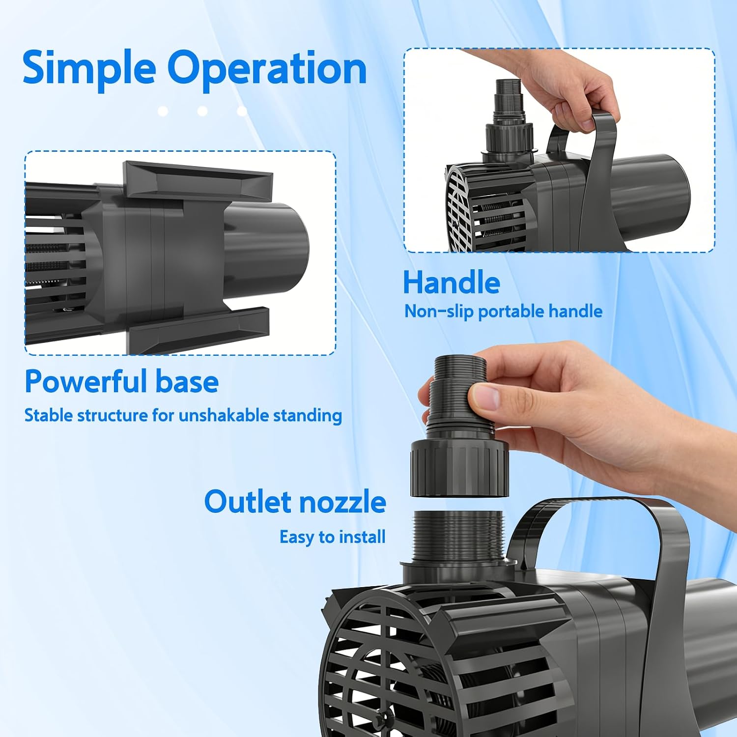 Detalle de Hocanflo 300W pond pump, 11000L/H