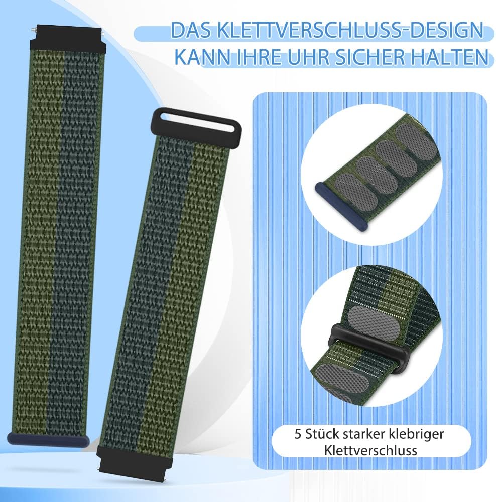 Thumbnail 4 de TumpCez Nylon Uhrenarmbänder mit Schnellverschluss (16–22 mm) – 3er Set für Herren & Damen