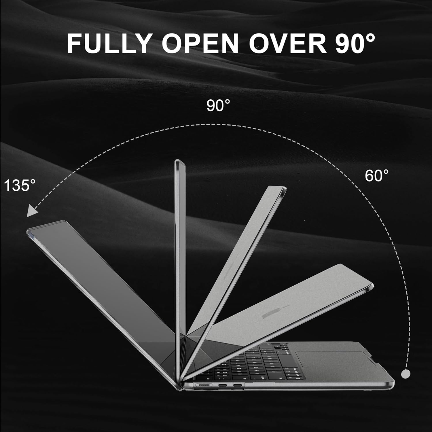Thumbnail 5 de GPXIIZ Hülle für MacBook Pro 14 Zoll (2021–2026) – Ultradünnes Snap Case Cover in Space Schwarz