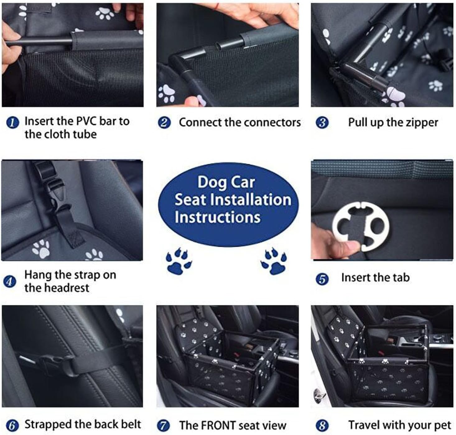 Thumbnail 4 de Pet Car Booster Seat Travel Carrier Cage for Small Pets 🐶🐱