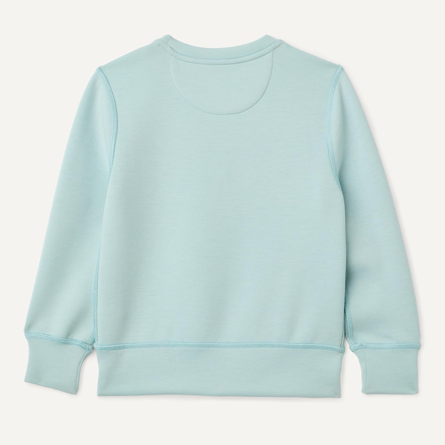 Detalle de Amazon Essentials Boys' Active Sweat Relaxed-Fit Crewneck Pullover Sweatshirt (Light Blue, Large)