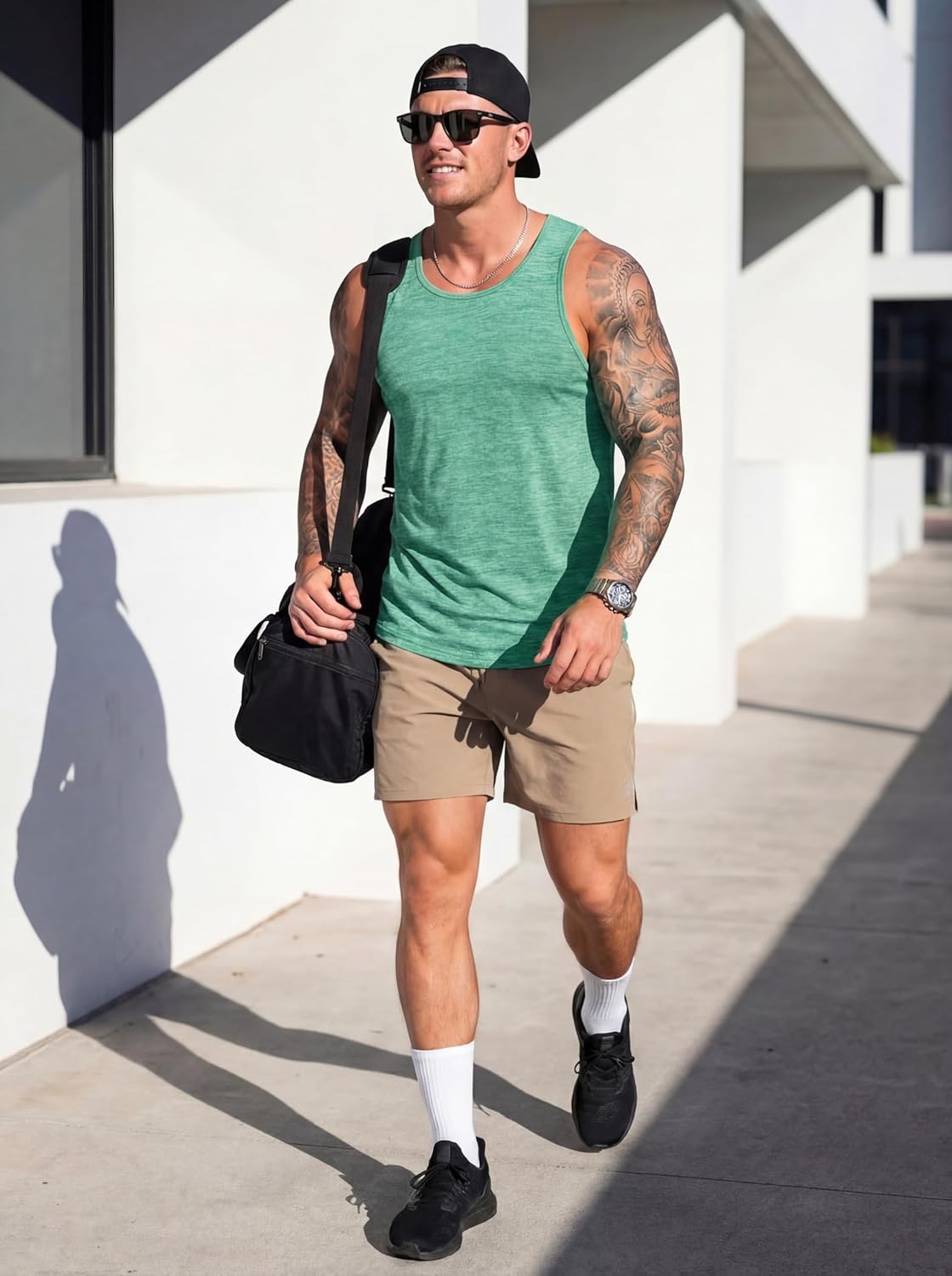 Thumbnail 3 de MAGCOMSEN Herren Tank Top Leicht Achselshirt mit Quick-Dry Funktion – für Laufen, Fitness & Outdoor