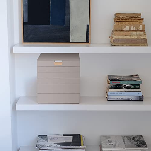 Detalle de Stackers Taupe Classic Set of 6 – Customisable Jewellery Box for Growing Collections