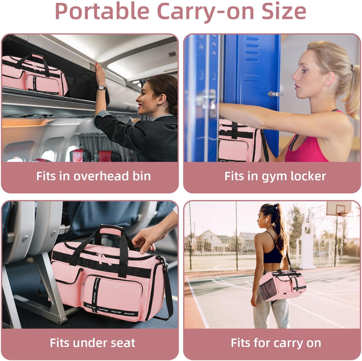 Thumbnail 2 de MAXTOP Travel Duffle Bag for Women: A Practical Carry-On Companion with Separate Shoe Compartment