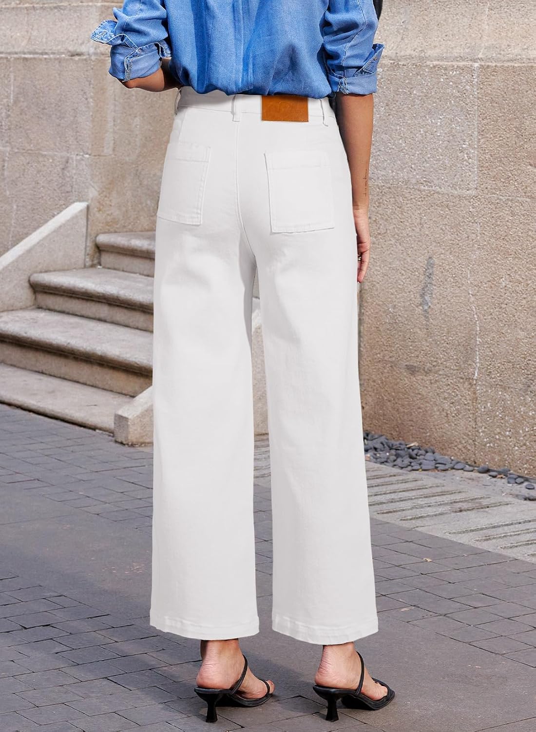 Detalle de Sidefeel Wide-Leg Jeans, Up to 28-Inch Inseam