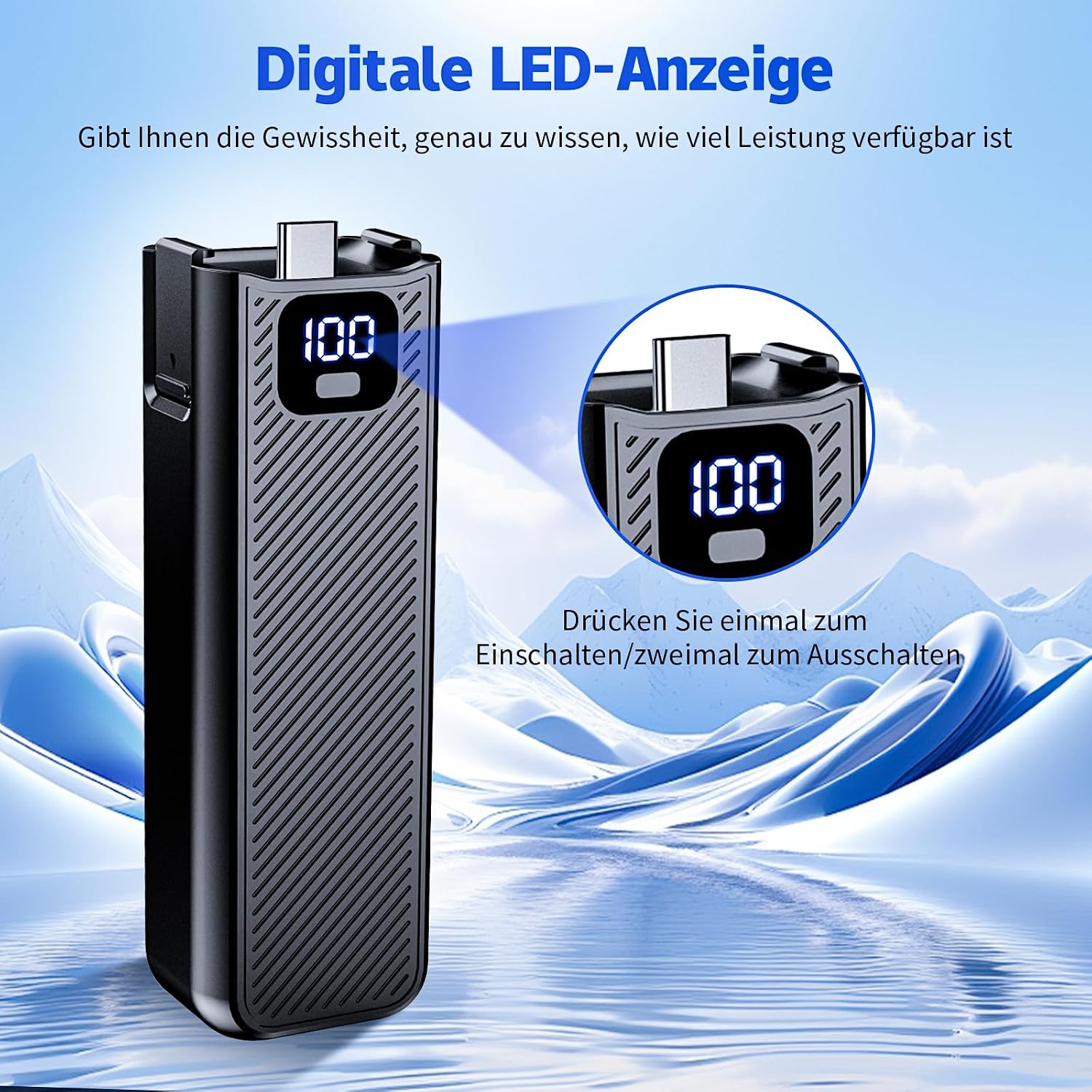 Thumbnail 1 de Upgrade Batteriegriff für DJI Osmo Pocket 4/Pocket3 & Xt… – 5000 mAh, 22,5 W PD Schnellladung, LED-Anzeige