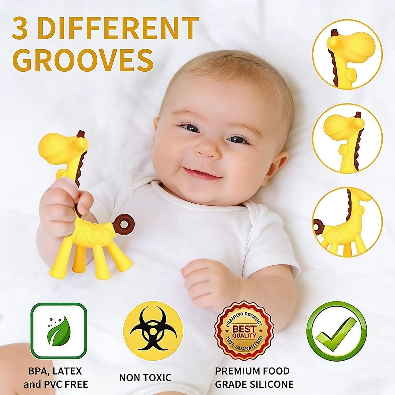 Thumbnail 1 de HAILI XMGQ Banana Silicone Teether 3 Months