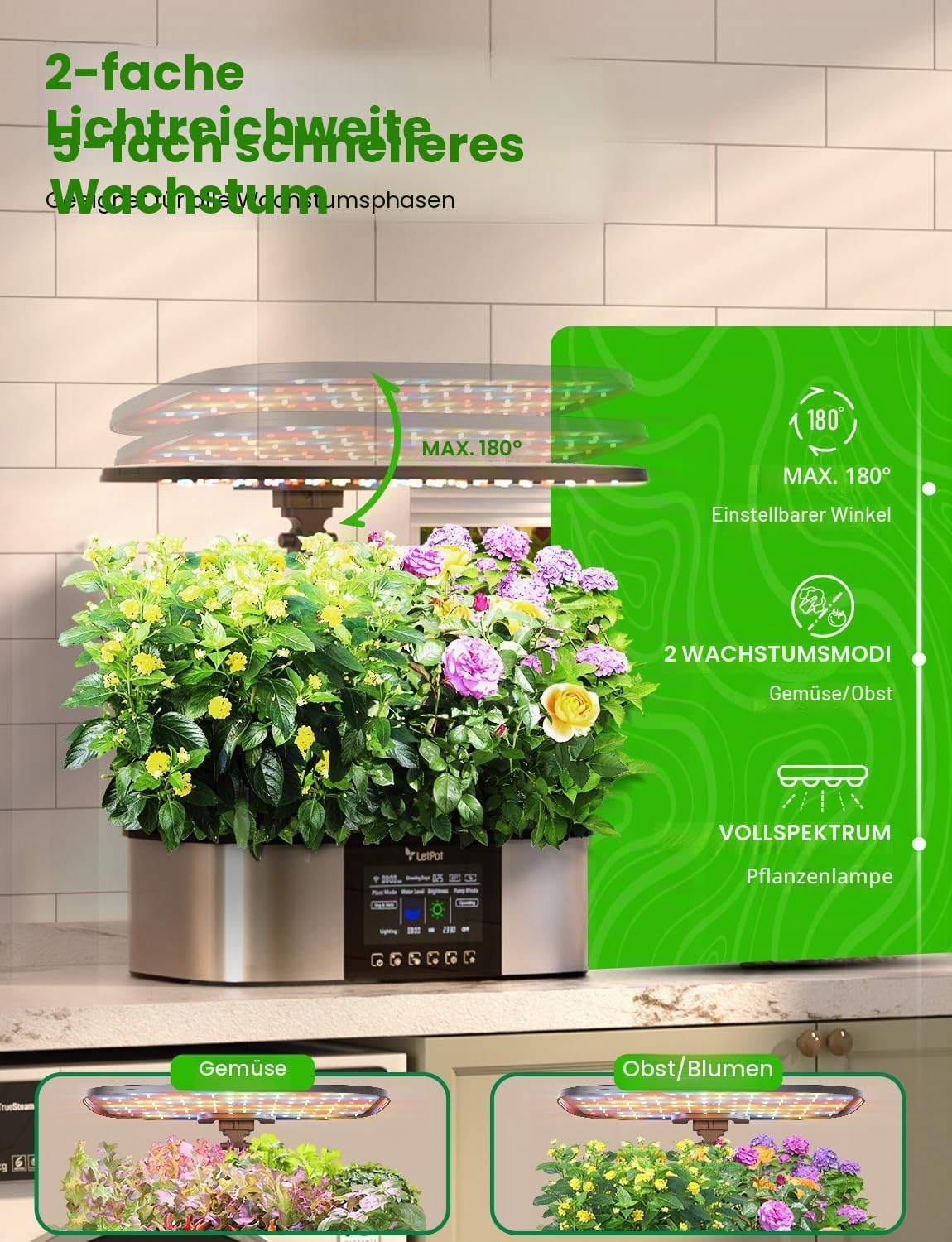Thumbnail 5 de LETPOT LPH-Max Hydrokultur-Anzuchtsystem-Kit – Intelligentes Indoor-Gardening mit App-Unterstützung