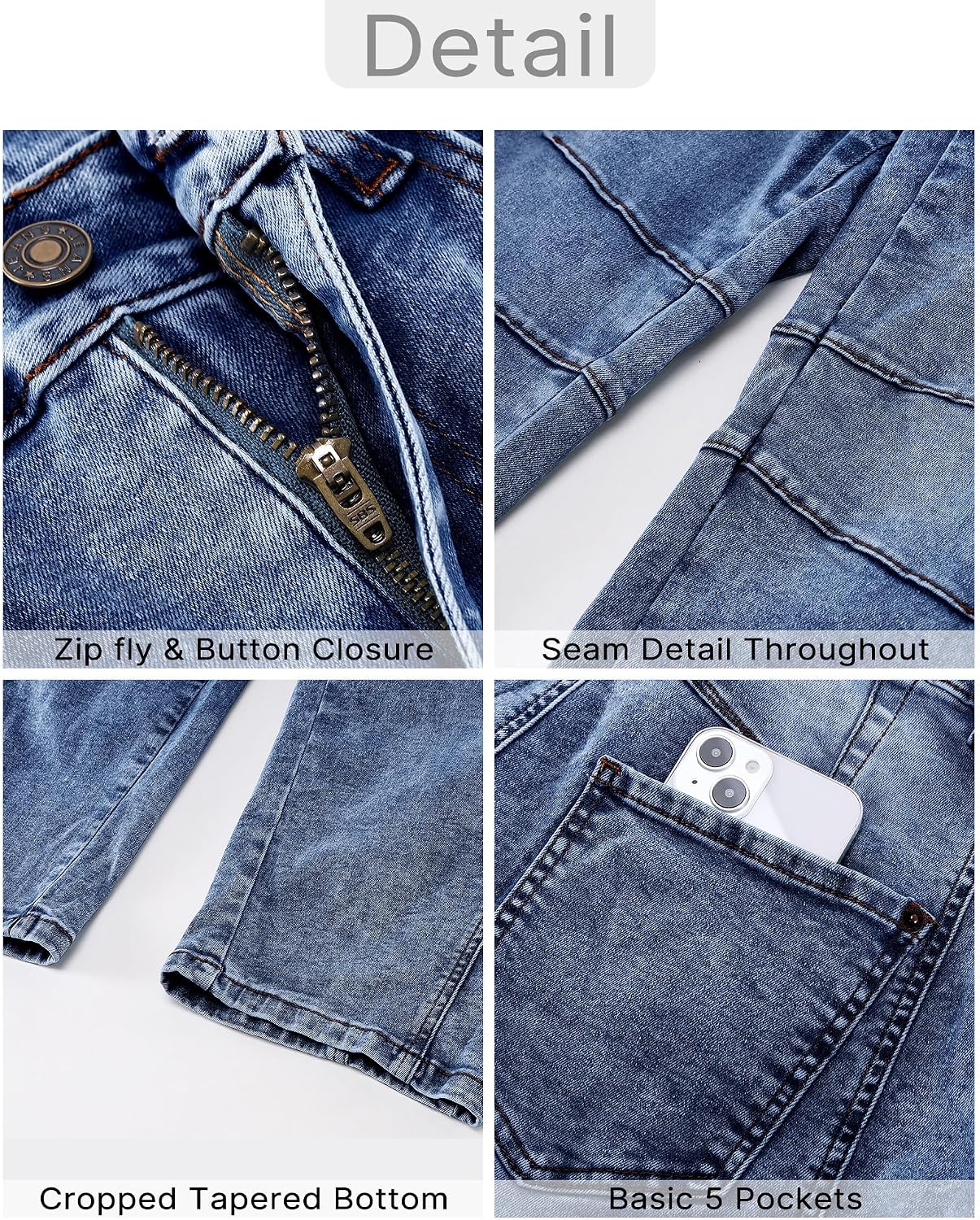 Thumbnail 5 de GRAPENT Barrel Jeans High Waisted 26" Ankle Pants