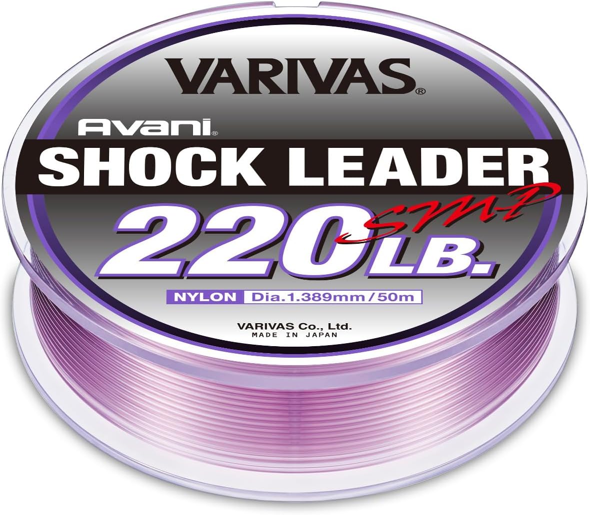 Detalle de バリバス アバニ ショックリーダー SMP ナイロン 35LB ナチュラルバイオレット、耐摩耗・耐吸水加工