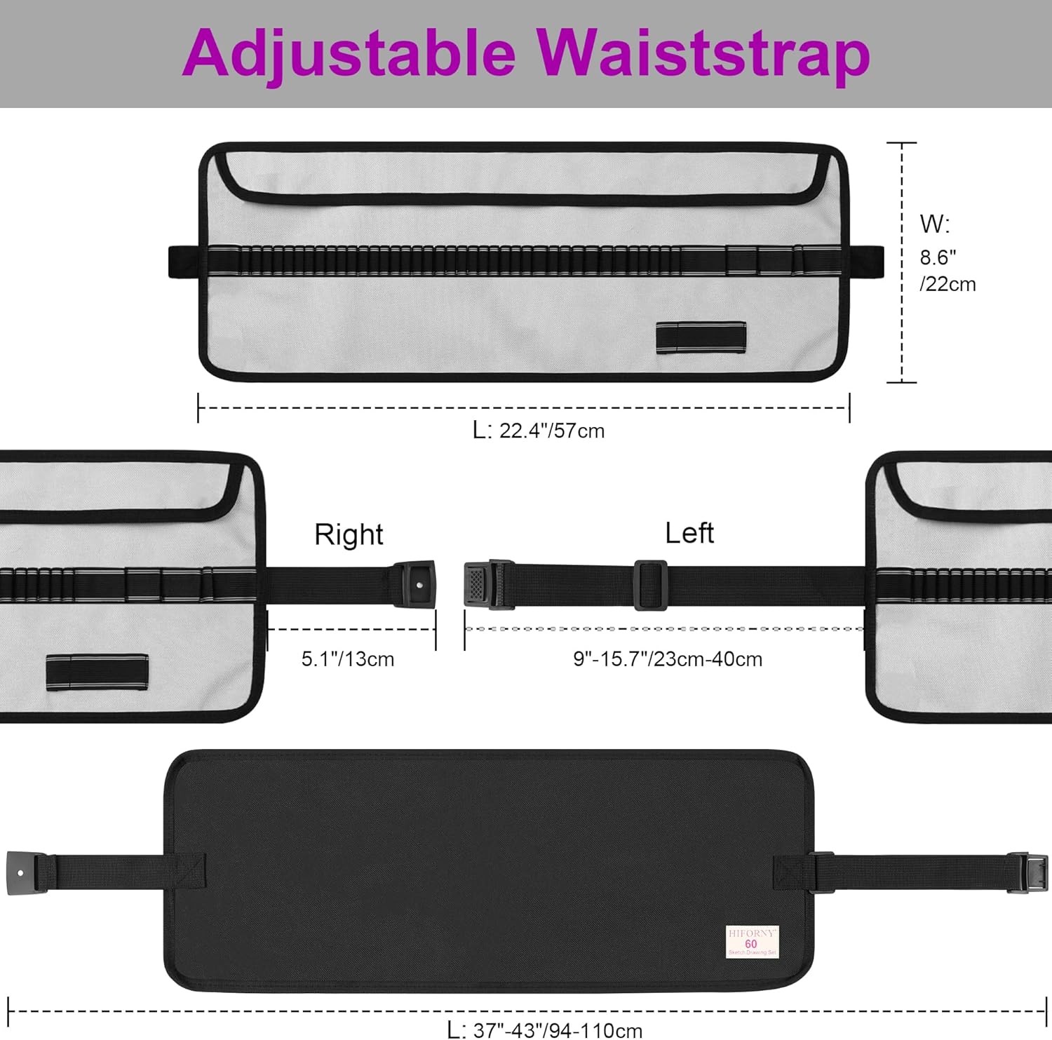 Thumbnail 2 de HIFORNY Lot de 60 crayons de dessin ✏️