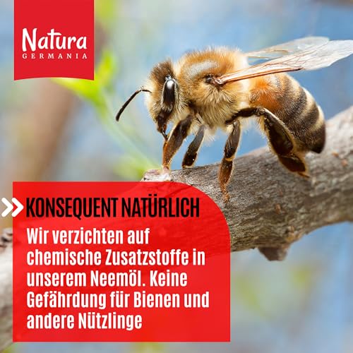 Detalle 2 de Natura Germania Neemöl 500ml – Mit Waschnussextrakt, Sprühflasche & Messbecher