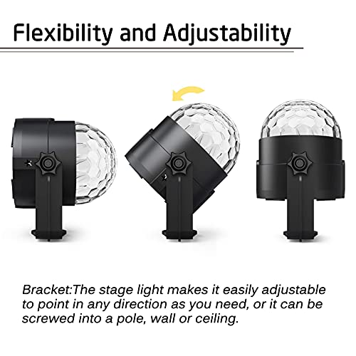 Detalle de Gvoo lampe de scène rotative 360° à LED, 5 W et 7 couleurs RGB