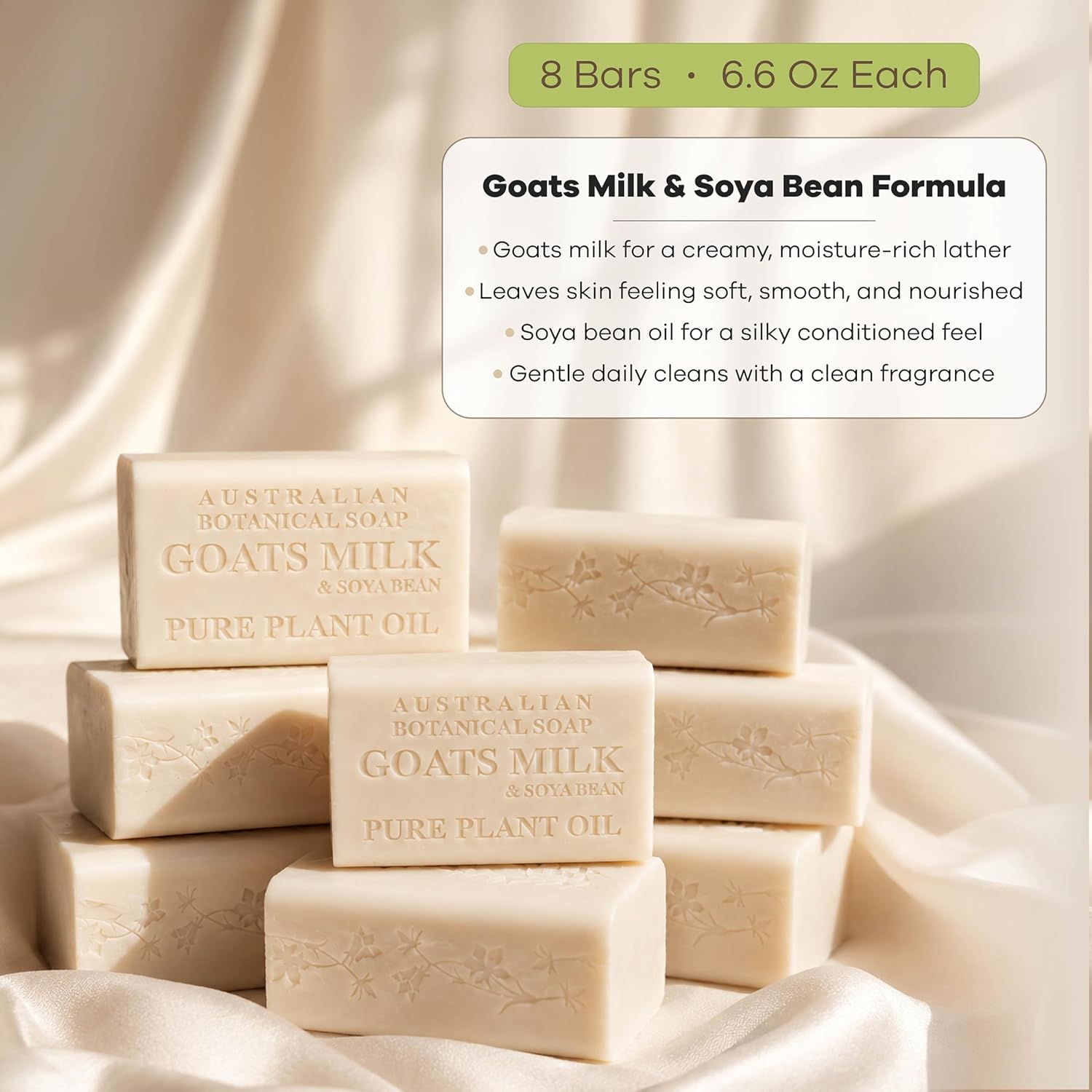 Thumbnail 2 de Australian Botanical Goat Milk Soap Bars (6.6 oz) — Pack of 8 with Shea Butter & Soya Bean Oil