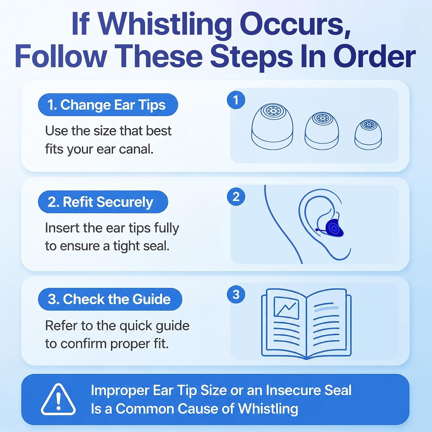 Detalle de Eumspo JH-A490 Rechargeable ITE Hearing Aids with Noise Reduction