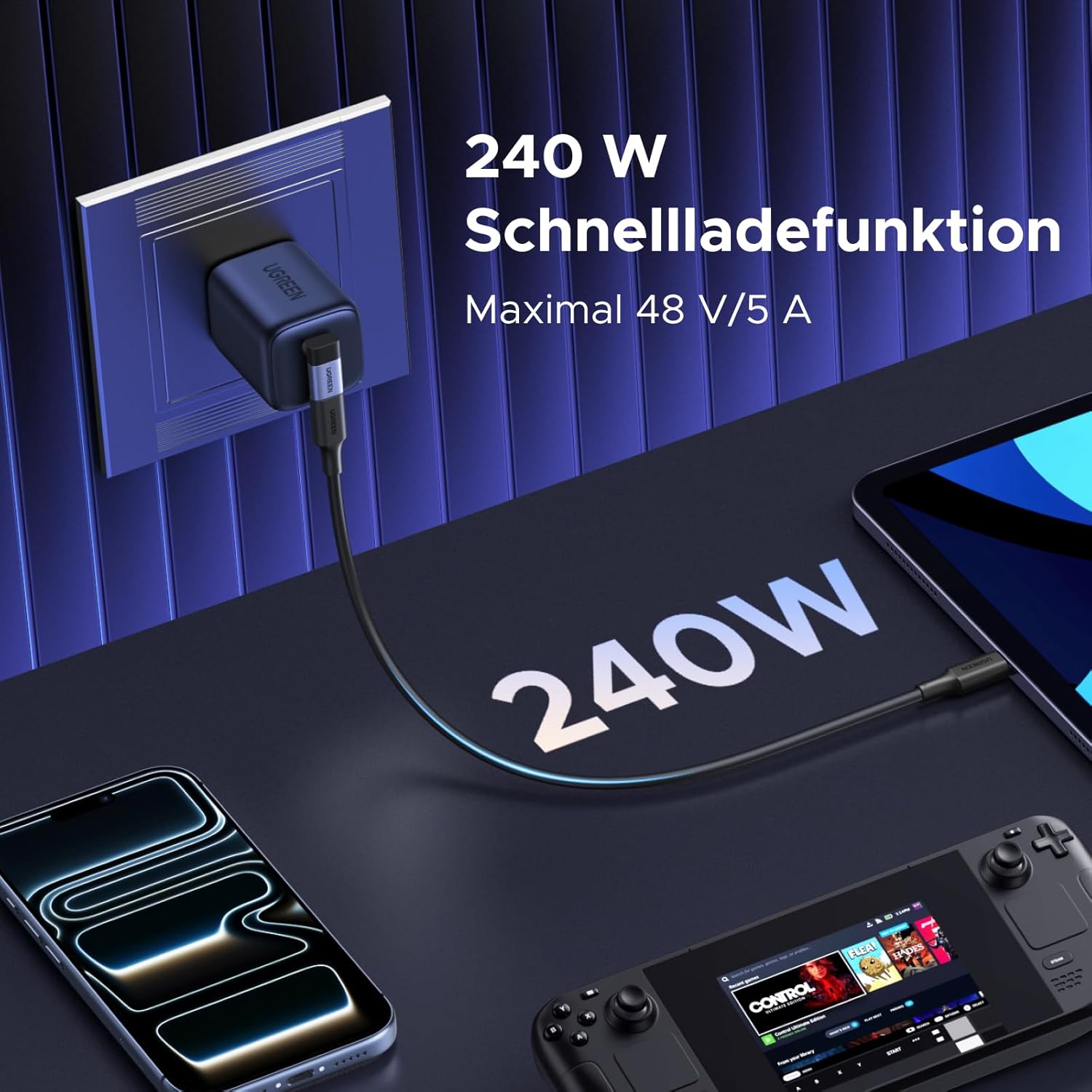 Thumbnail 3 de UGREEN USB-C Winkeladapter 90° 3 Stück