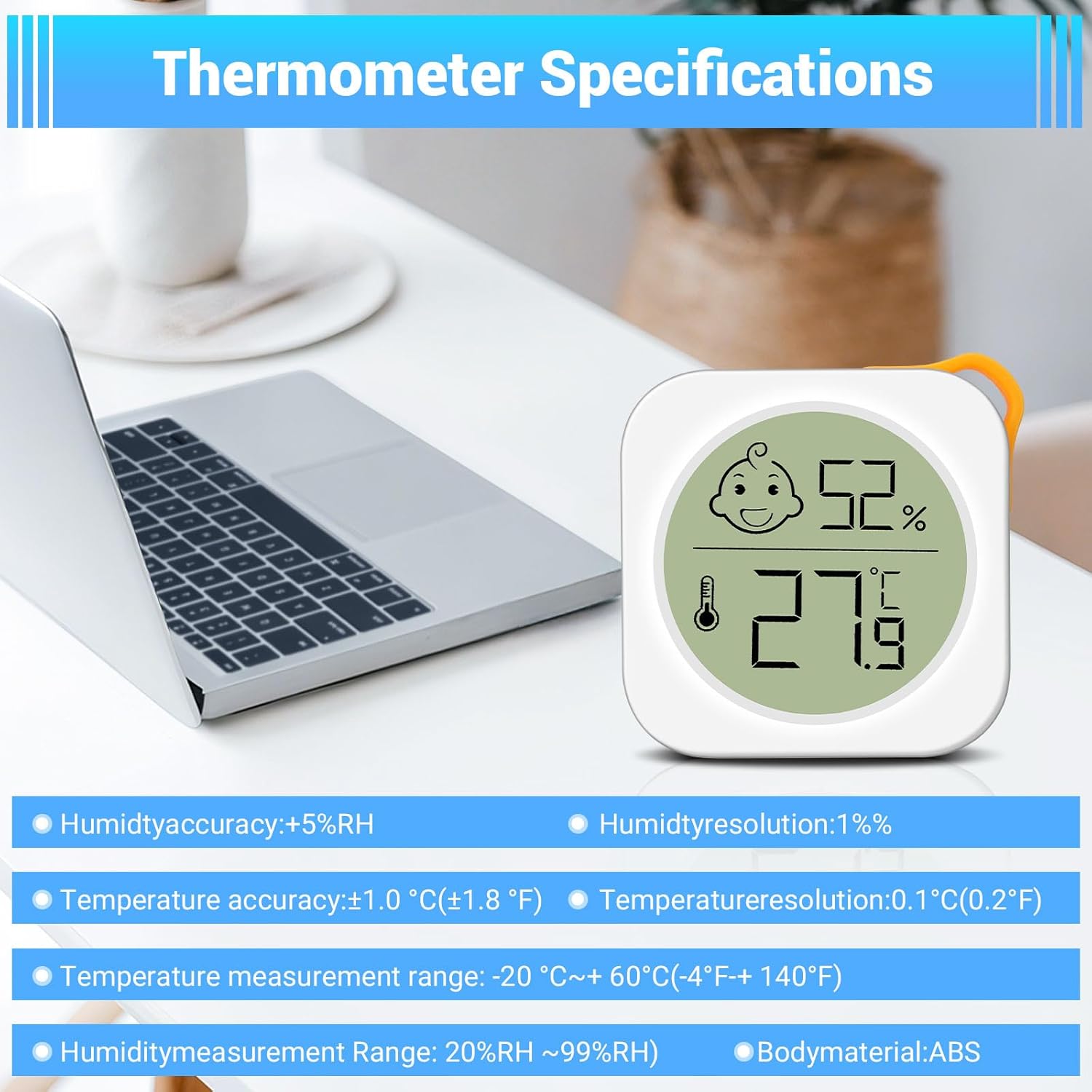 Thumbnail 2 de Lot de 3 thermomètres d'intérieur LCD